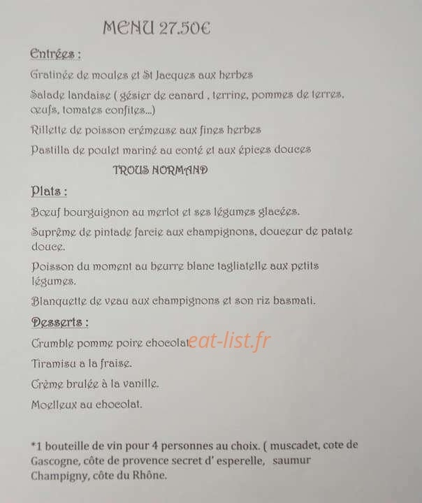 A Table — carte page 4
