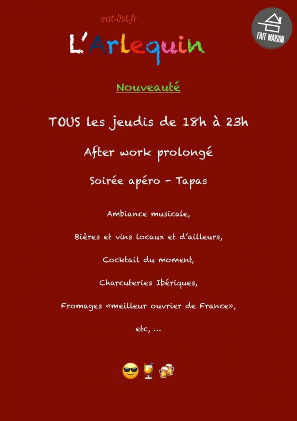 L'Arlequin — carte page 2