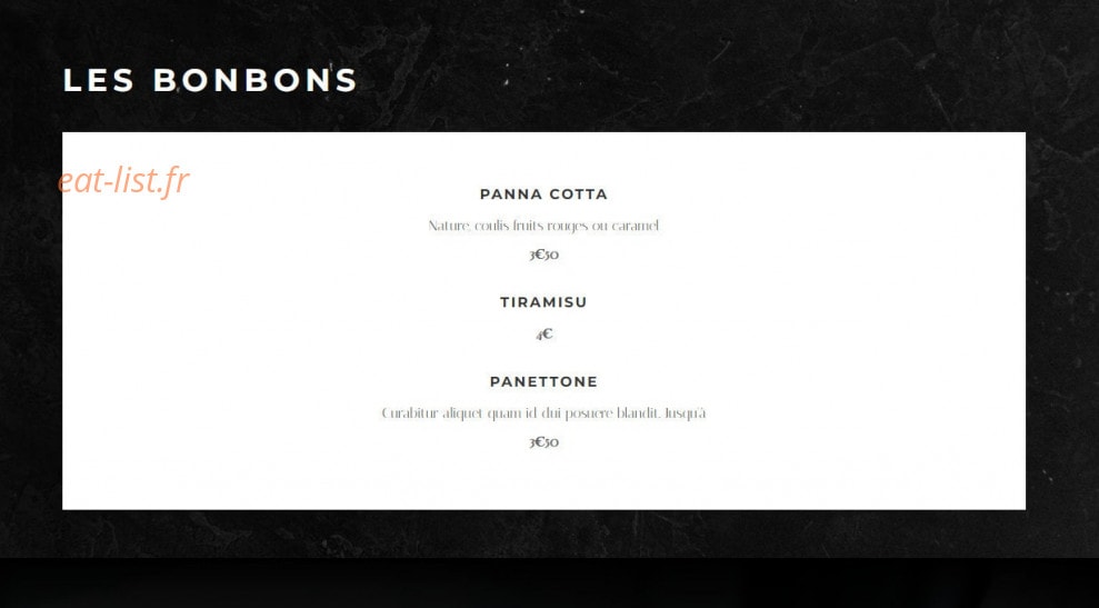 Carte et menu de La Pizzetteria à Aigrefeuille sur Maine — Les bonbons