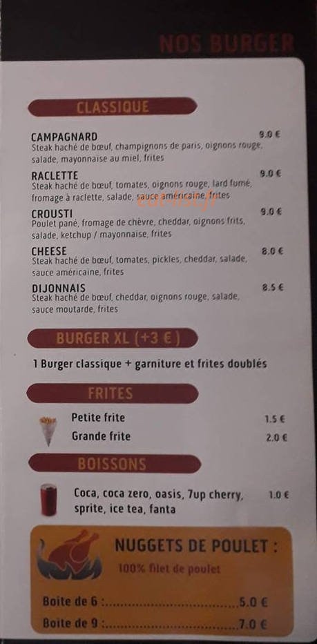La Tour de Pizz' — carte page 2