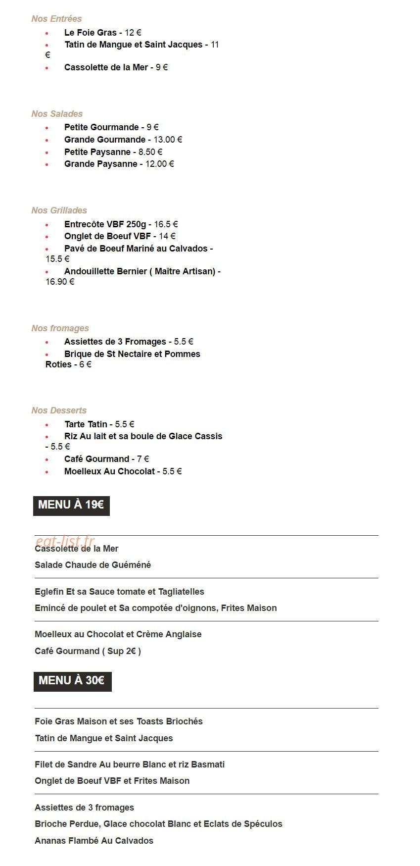 Les Gros cailloux — carte page 1