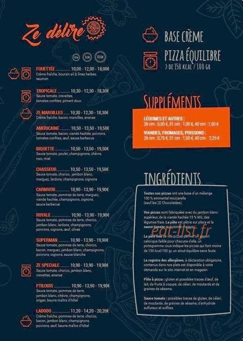 Ze pizza — carte page 2