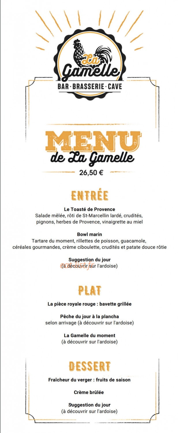 La Gamelle BBC — carte page 6