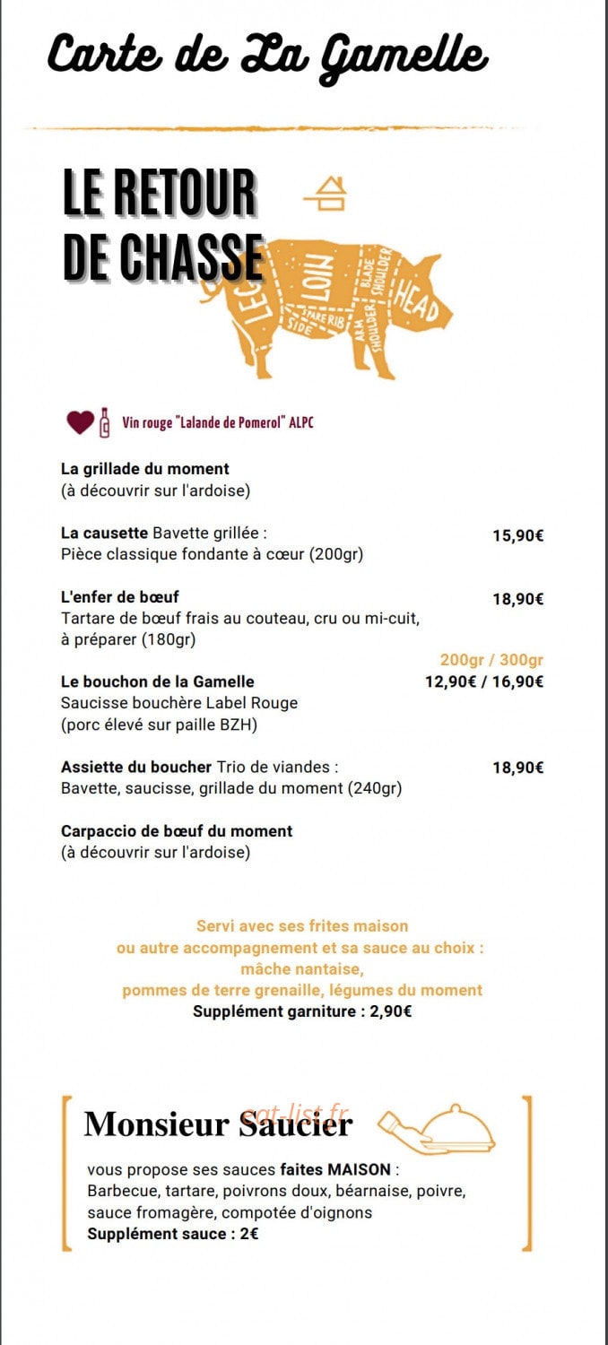 La Gamelle BBC — carte page 3