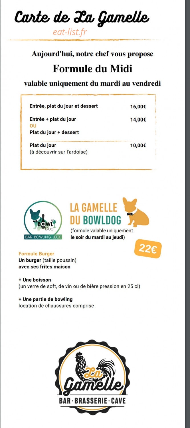 La Gamelle BBC — carte page 7
