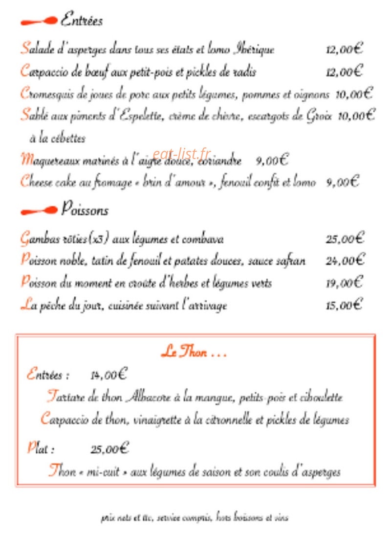 Le clos margaux — carte page 1