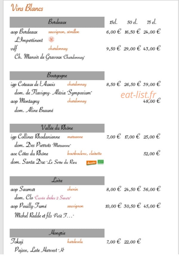 Le clos margaux — carte page 9
