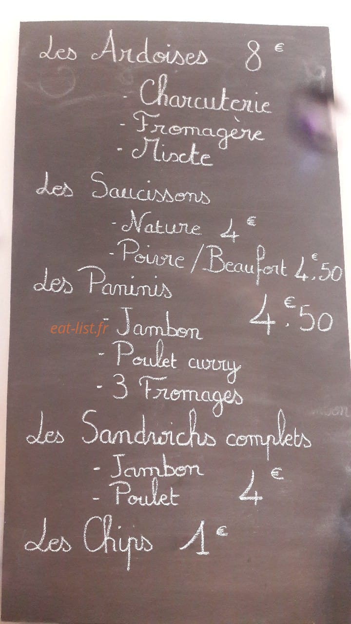 Le Shaker's Café — carte page 1