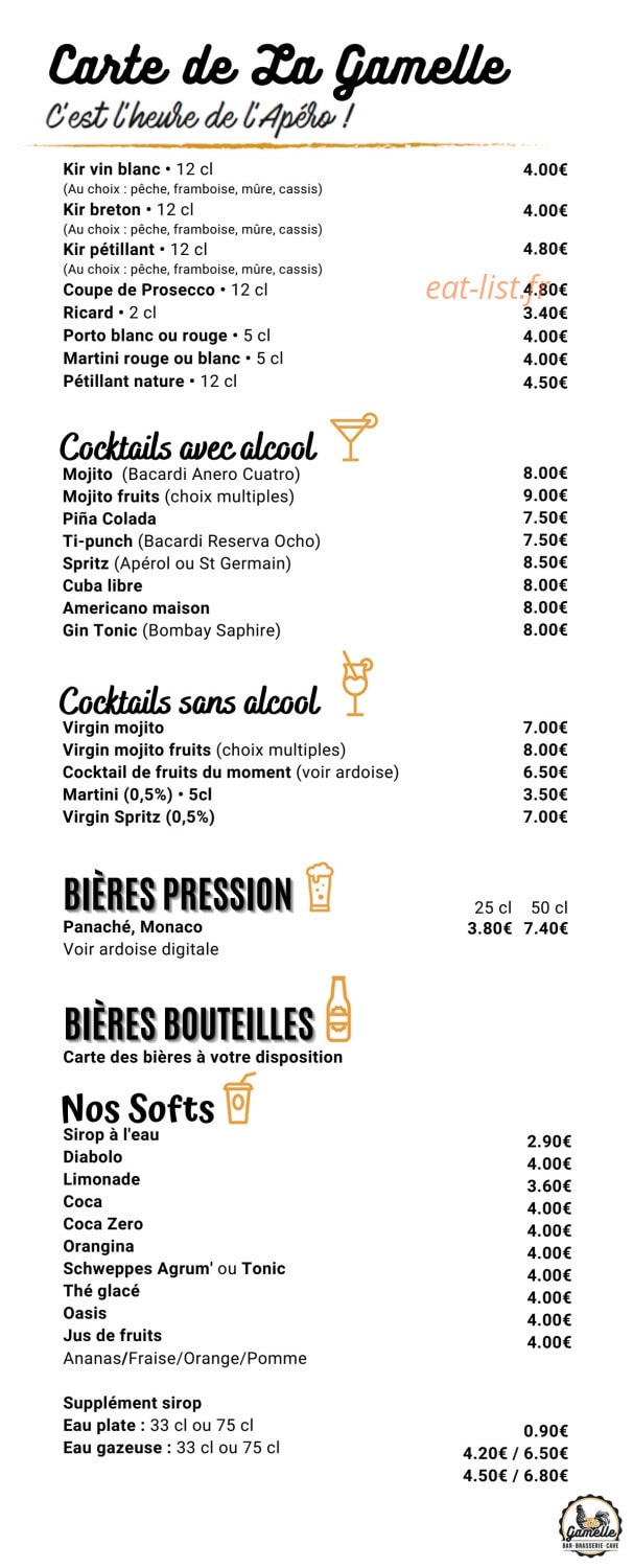 La Gamelle Bbc — carte page 2