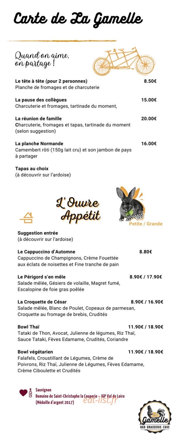La Gamelle Bbc — carte page 5