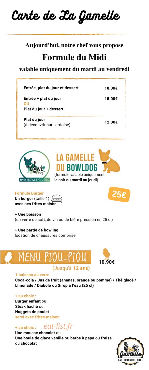 La Gamelle Bbc — carte page 9