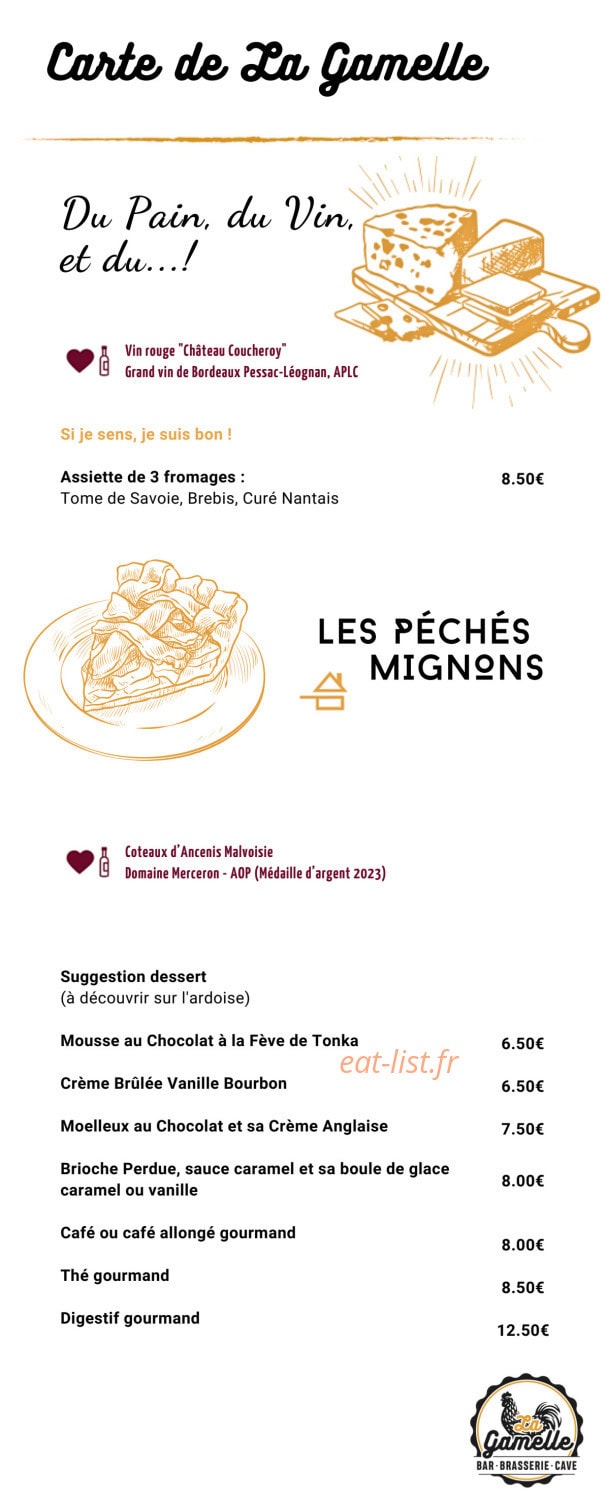 La Gamelle Bbc — carte page 8