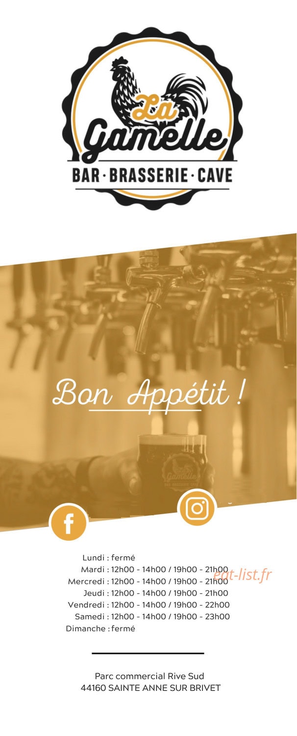 La Gamelle Bbc — carte page 1