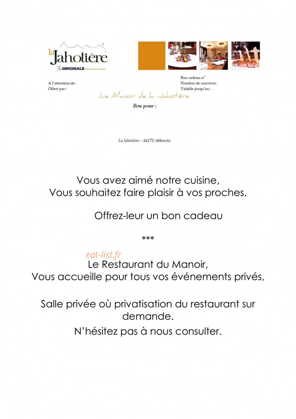 La Jahotière — carte page 8