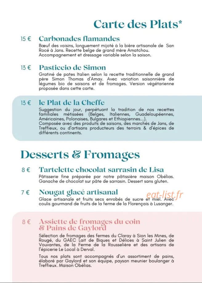 Chez Mary et Pierre Yves — carte page 3