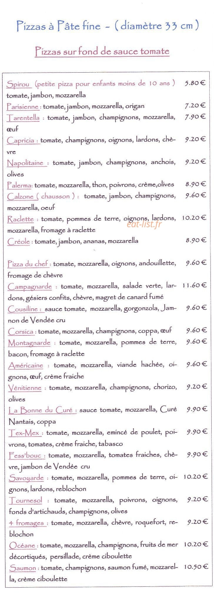 Casa Bella — carte page 3