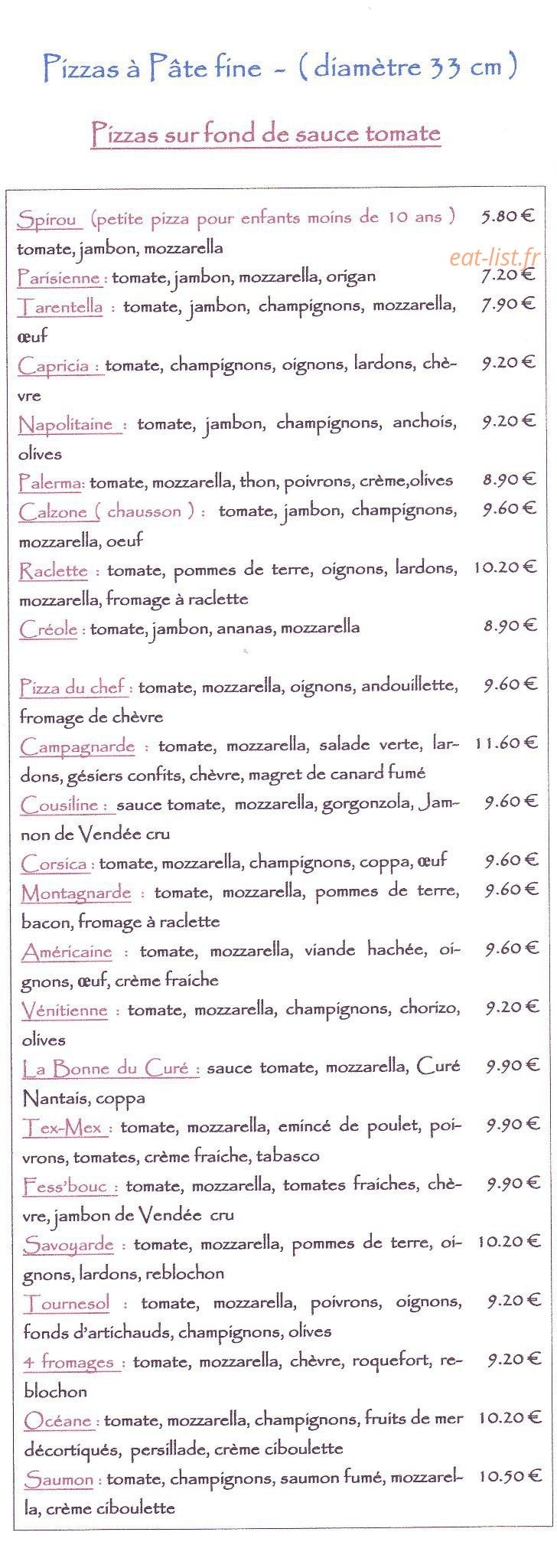 Casa Bella — carte page 2