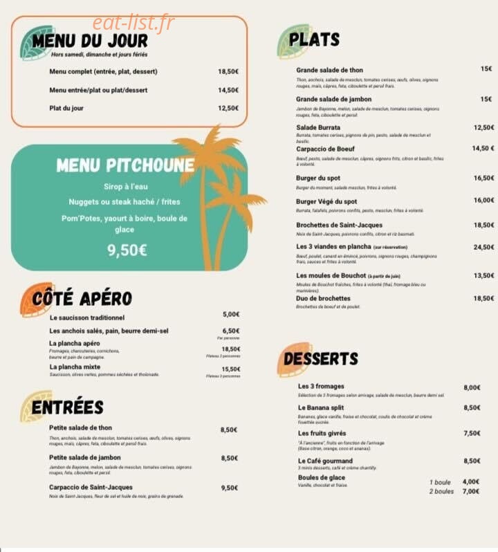 Le Spot — carte page 1