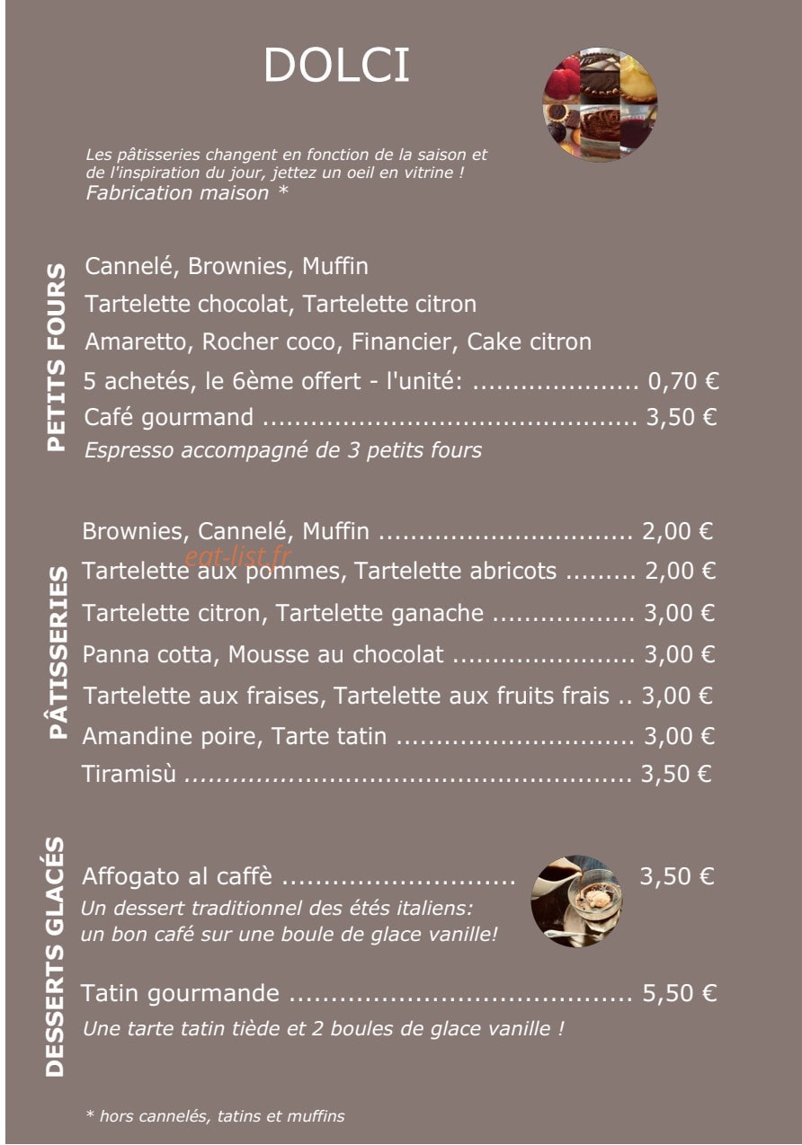 Dolce Caffè — carte page 2