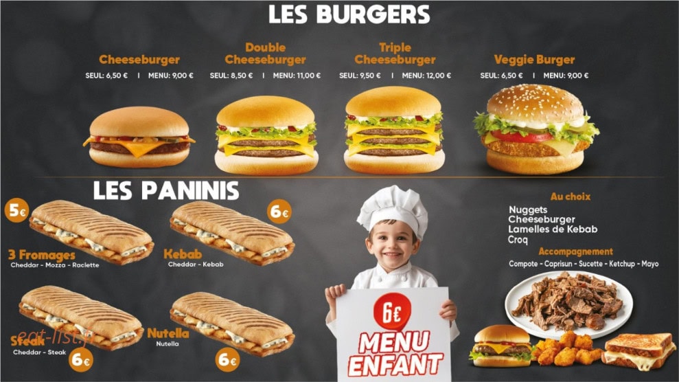 Kebab Les Halles — carte page 1