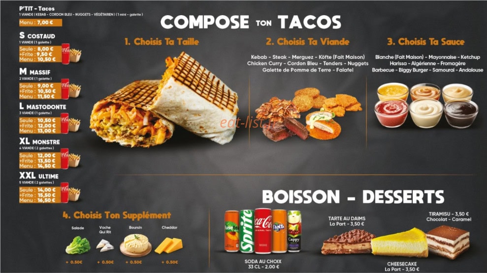 Kebab Les Halles — carte page 2