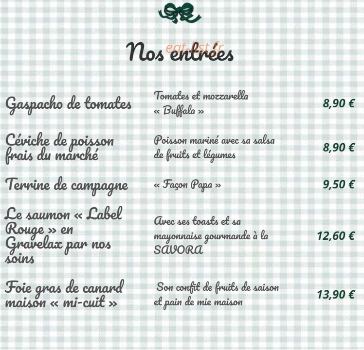 La Brasserie de Papa — carte page 3