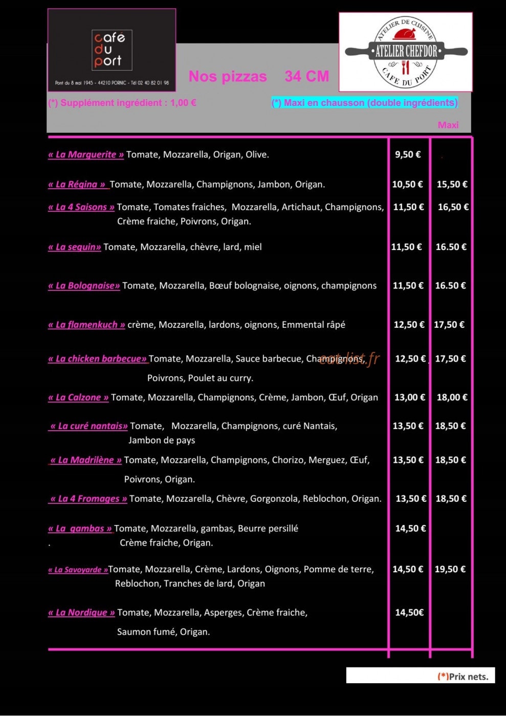 Cafe du port — carte page 5
