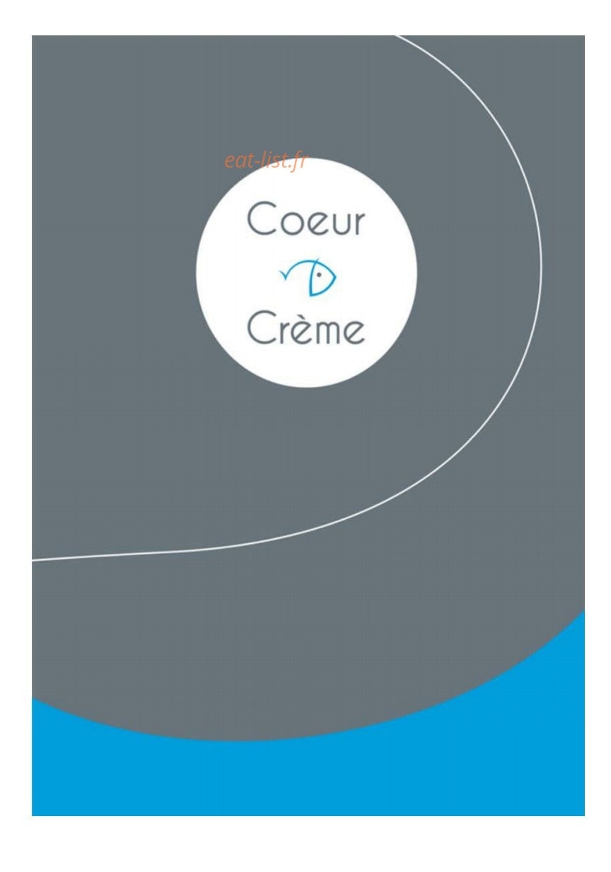 Carte et menu Coeur et Crème Pornic