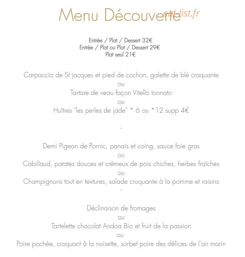 L'Orangerie — carte page 1