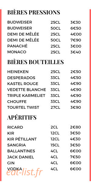 Le Bistrot des Halles — carte page 3