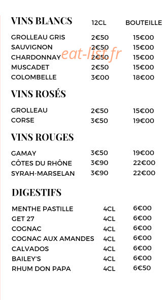 Le Bistrot des Halles — carte page 4