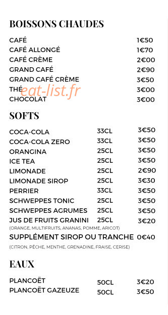 Le Bistrot des Halles — carte page 2
