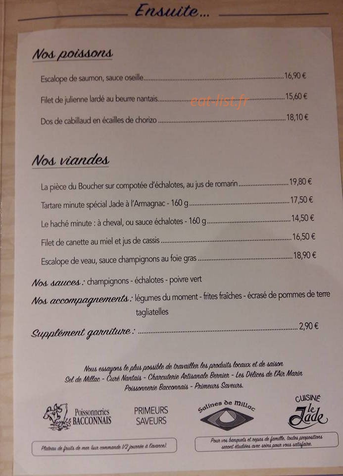 Le Jade — carte page 2