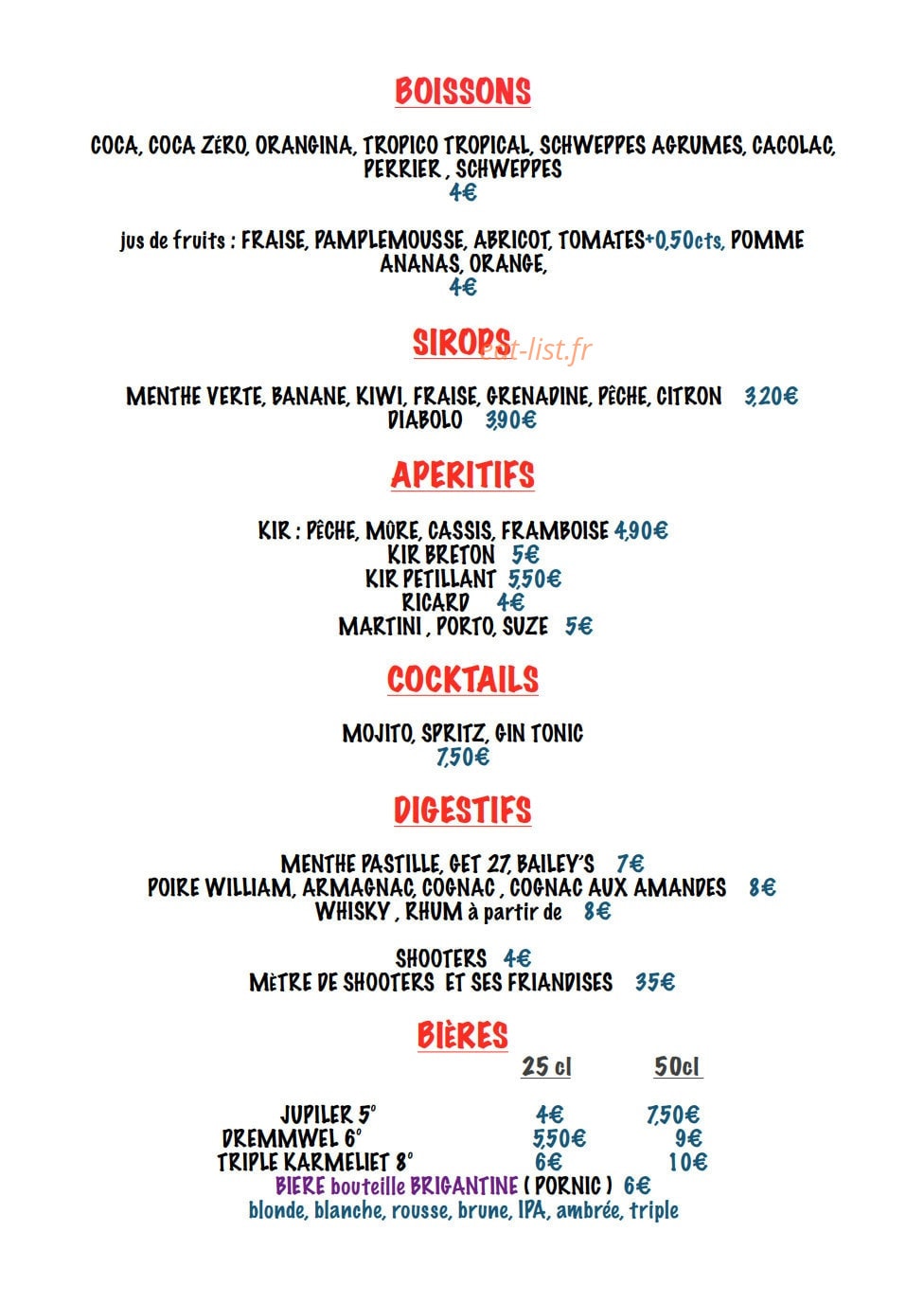 Nos Belles Années — carte page 4