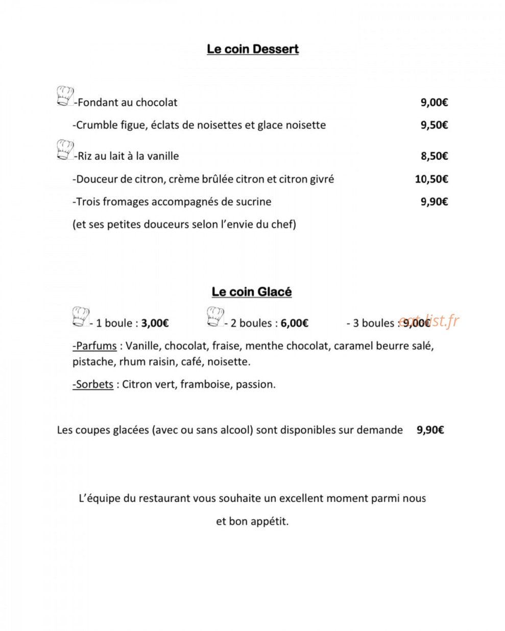 O' Fil du goût — carte page 3