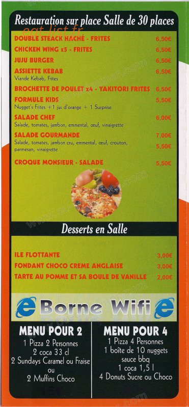 Pizza juju — carte page 5