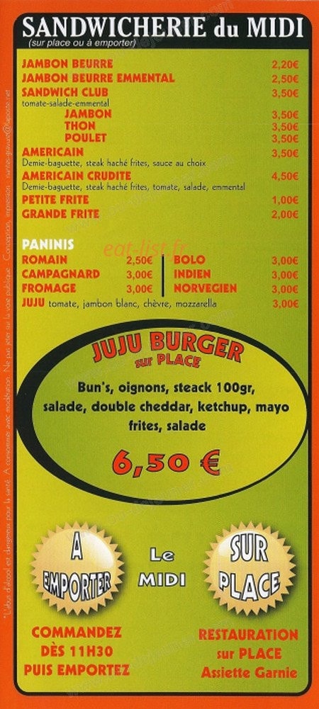 Pizza juju — carte page 4