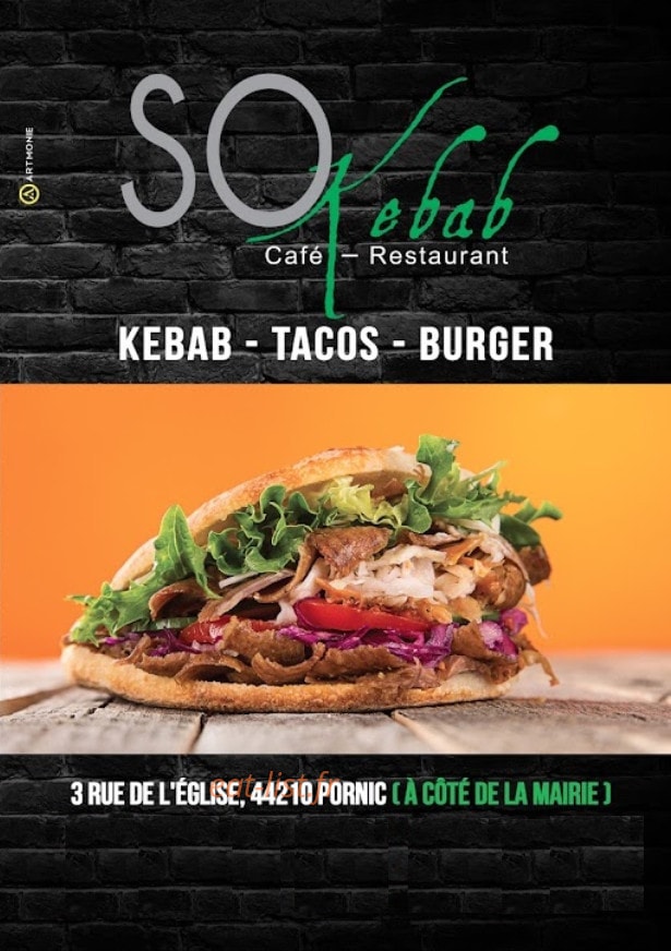 SO kebab — carte page 1