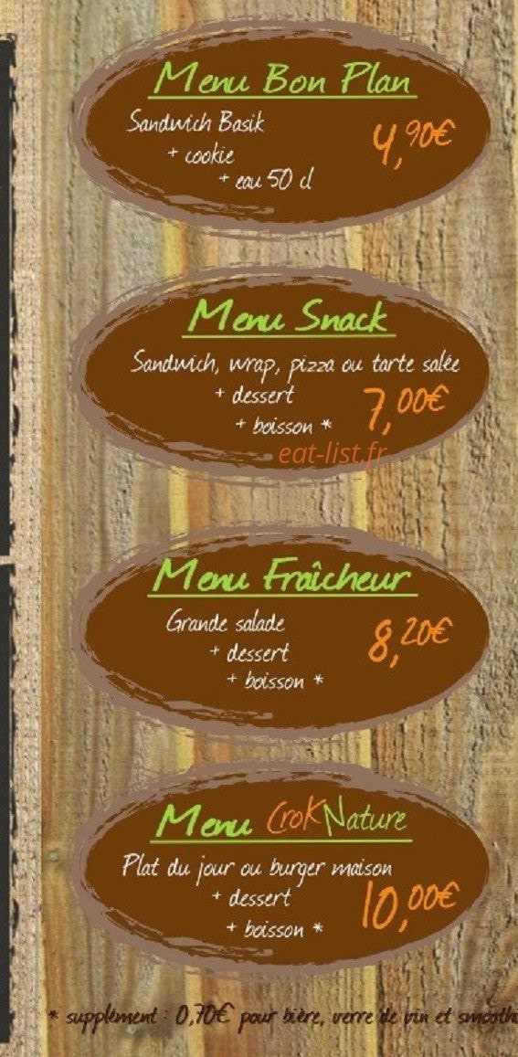 Crok Nature — carte page 4