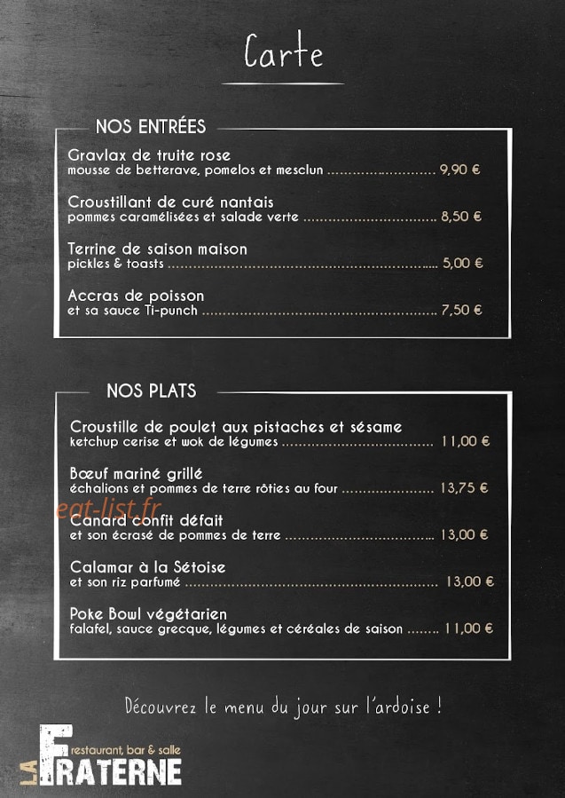 La Fraterne — carte page 1