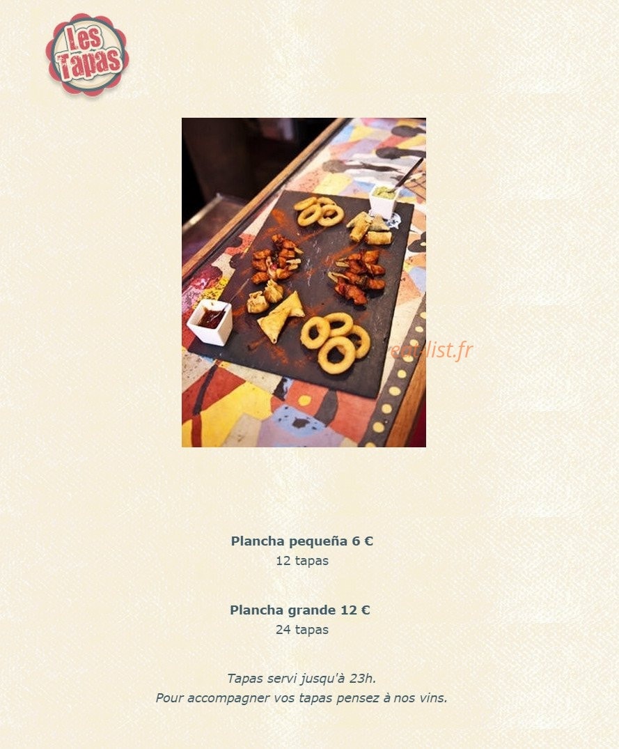 El Latino — carte page 1