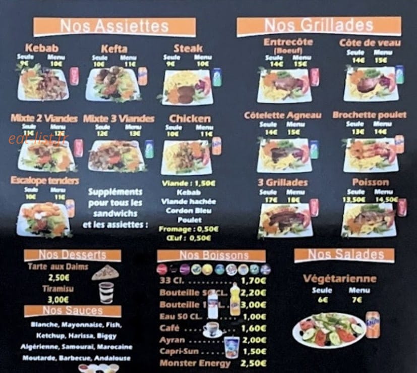 Est Tacos — carte page 4