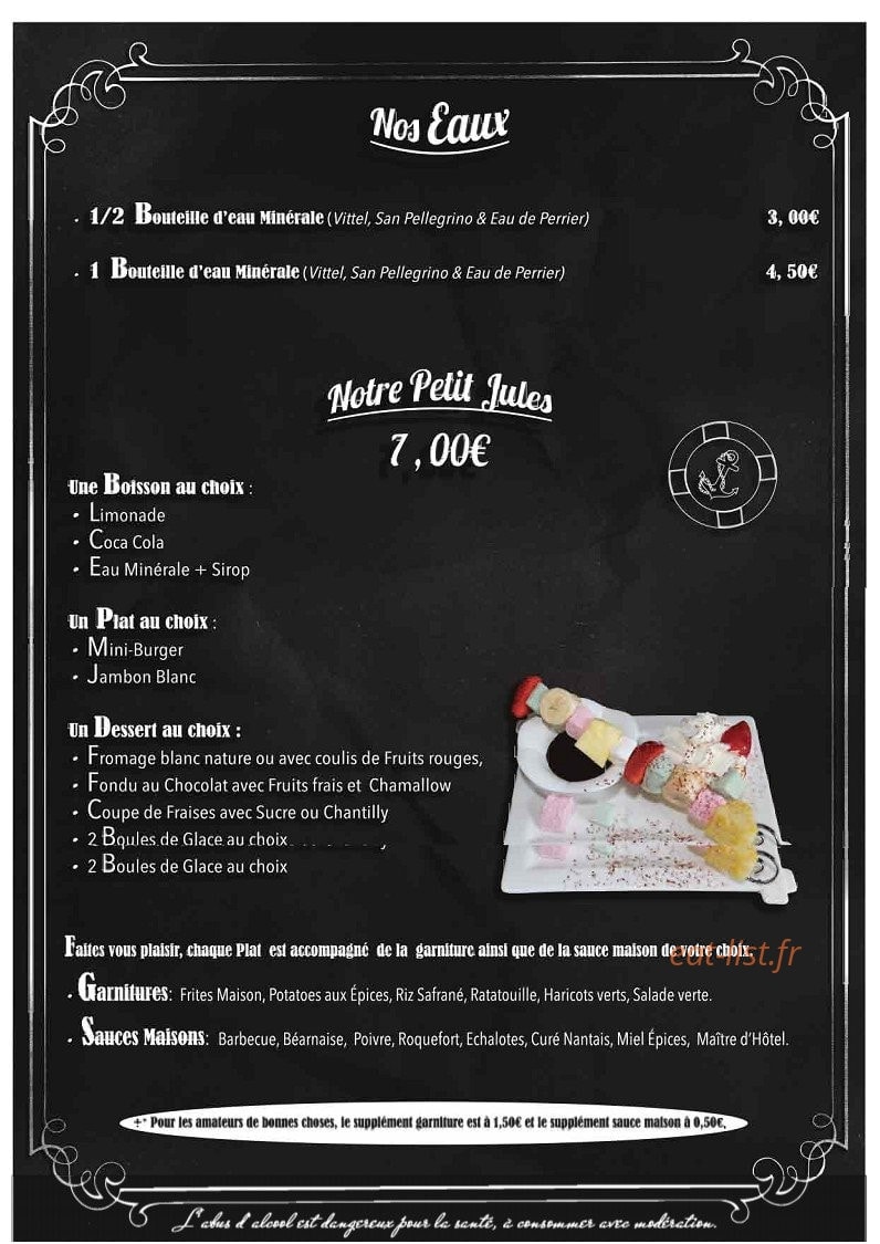 French pub — carte page 7