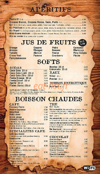 French pub — carte page 18