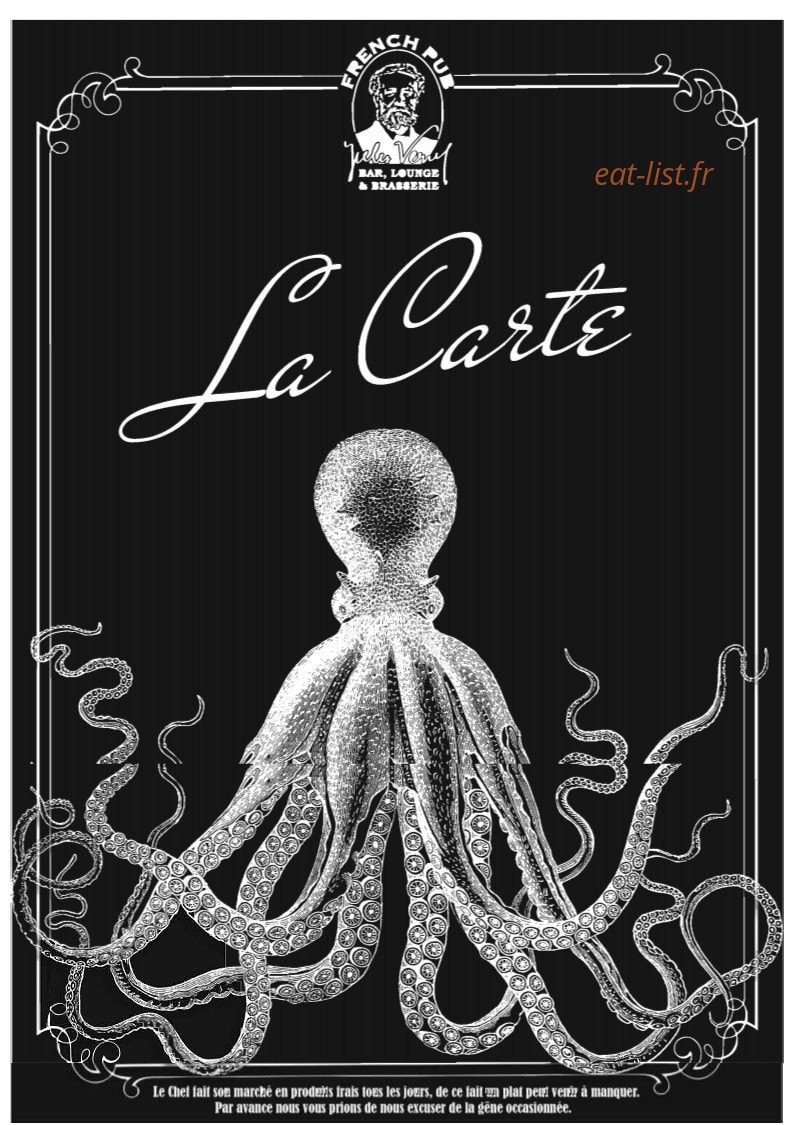 French pub — carte page 1