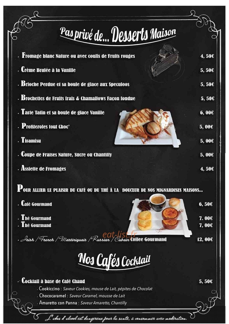 French pub — carte page 8