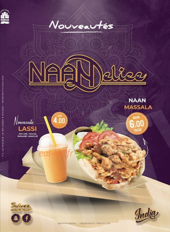 Naan Délice — carte page 1