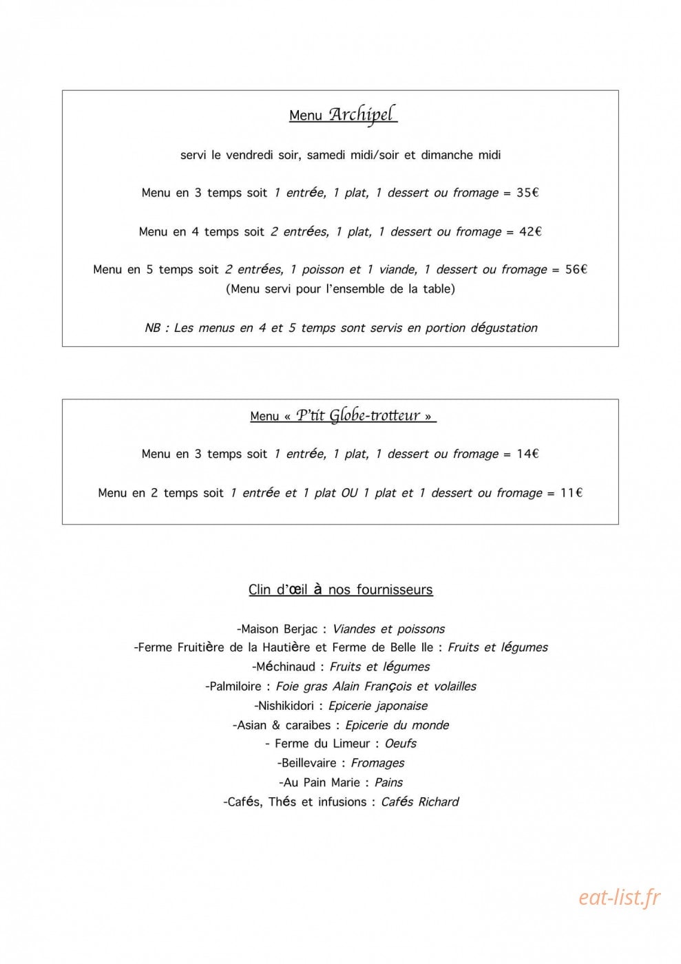 L'Archipel — carte page 4