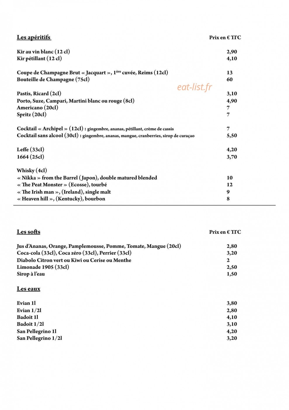 L'Archipel — carte page 1