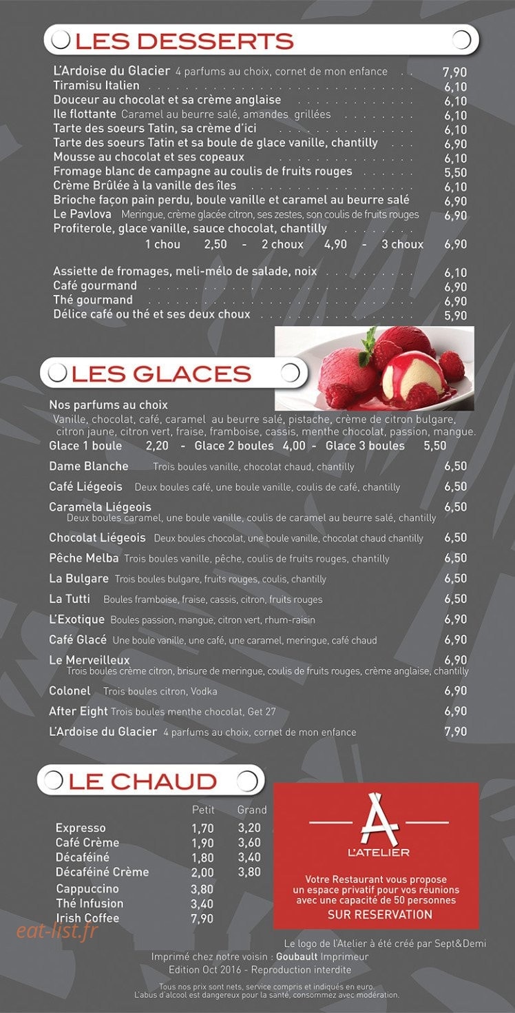 L'Atelier — carte page 6
